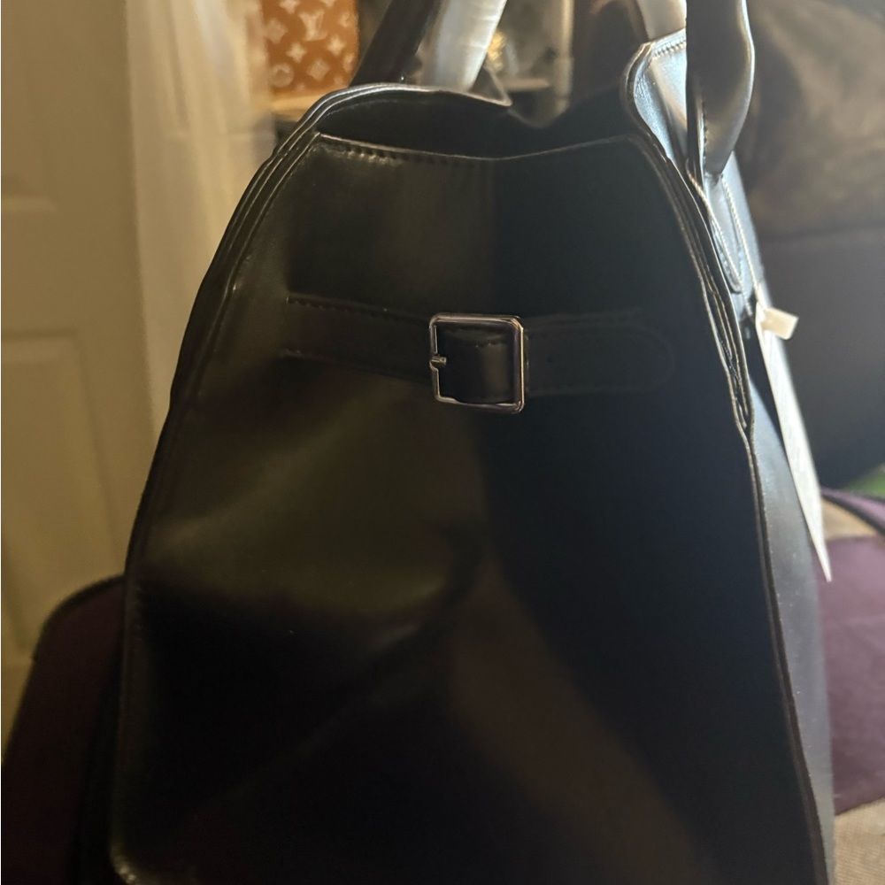 Sleek Black PU Women's Briefcase